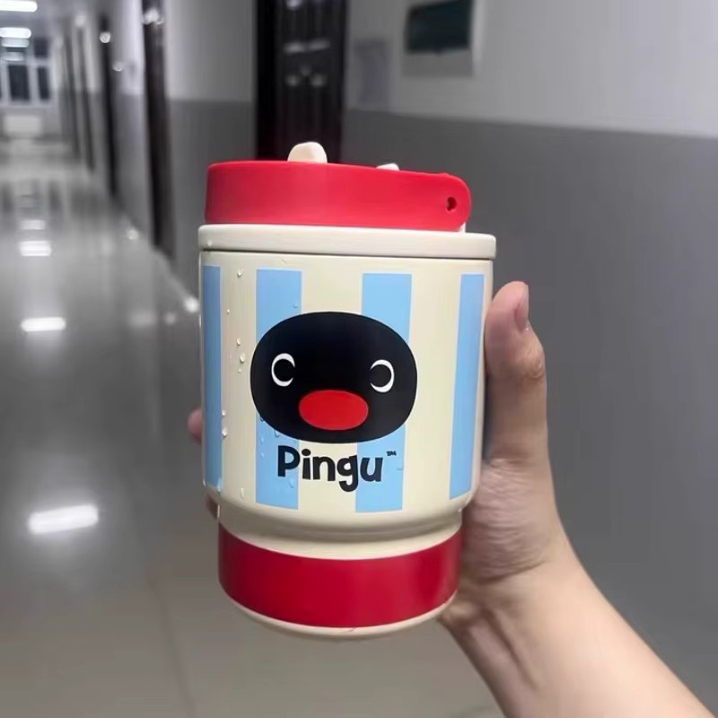 52TOYS Pingu Kaffeetasse isoliert mit niedlichen Ornamenten, 420 ml, Mehrfarbig - Bild 2
