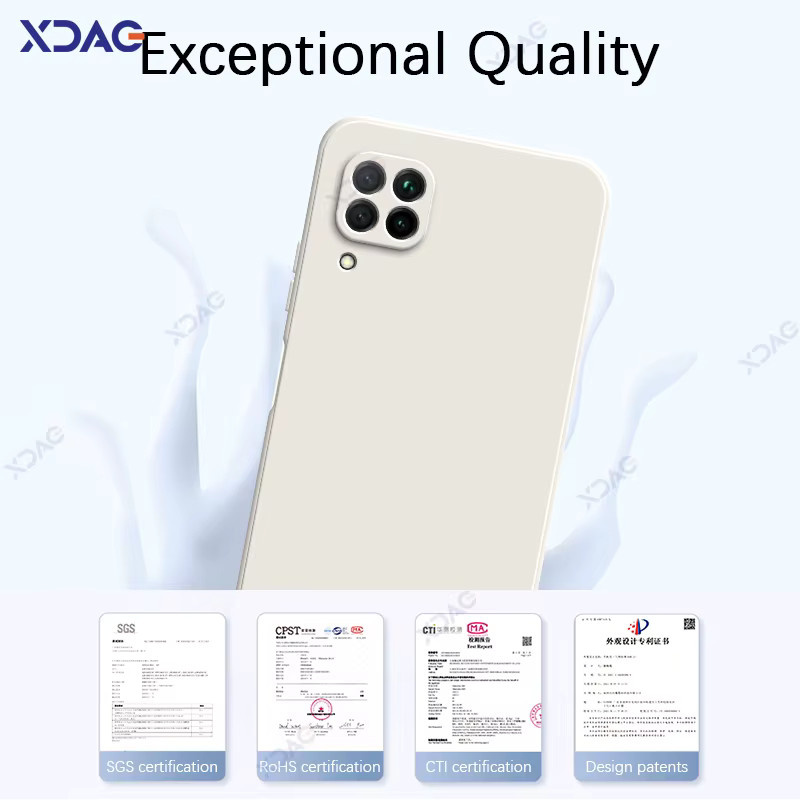 Original Handyhülle für Huawei P40 Lite 4G und 5G Version aus weichem Flüssigsilikon in Grau - Bild 3