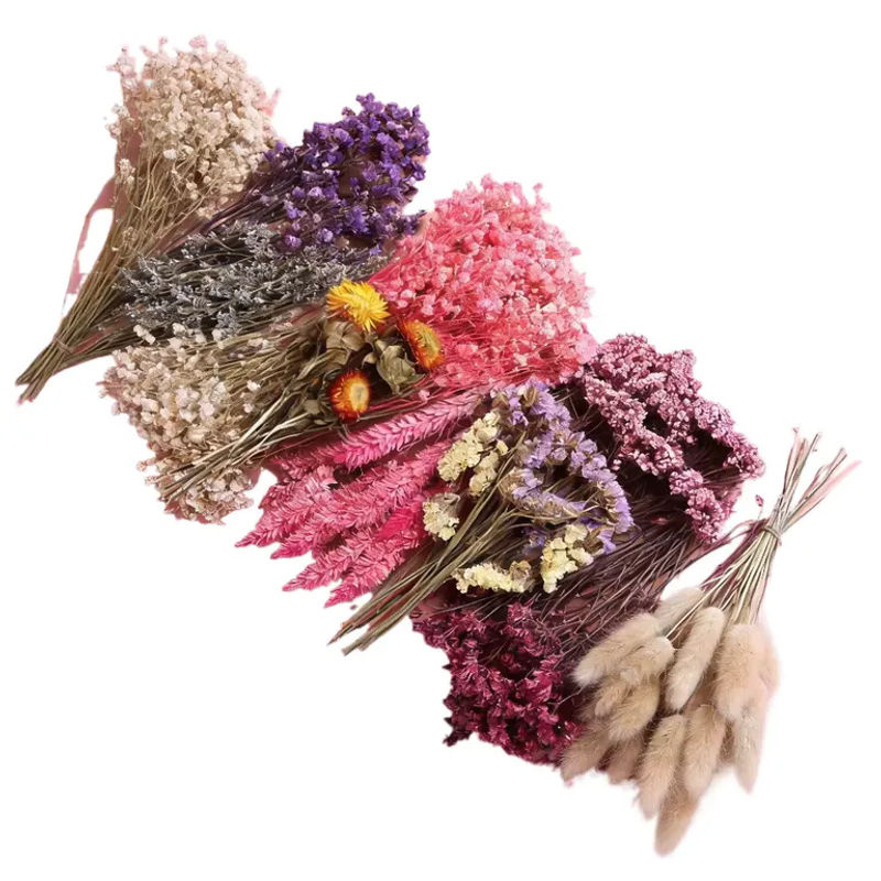 YN HI FLOWER Gemischtes Trockenblumen-Materialpaket in Box, Mehrfarbiges Mini-Bouquet für Hochzeitsdekoration und Boutonniere im Bohemian-Stil - Bild 6