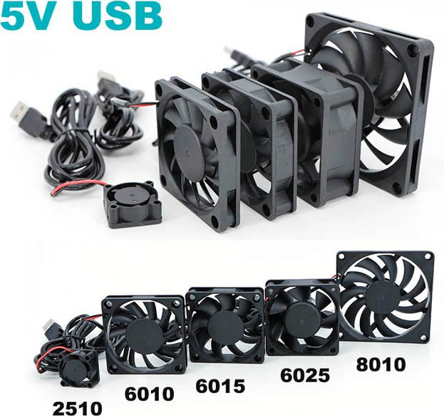 Gakaki USB-Kühlventilator DC 5V in Schwarz für Receiver, DVR, Xbox, TV-Box und Router - Bild 1