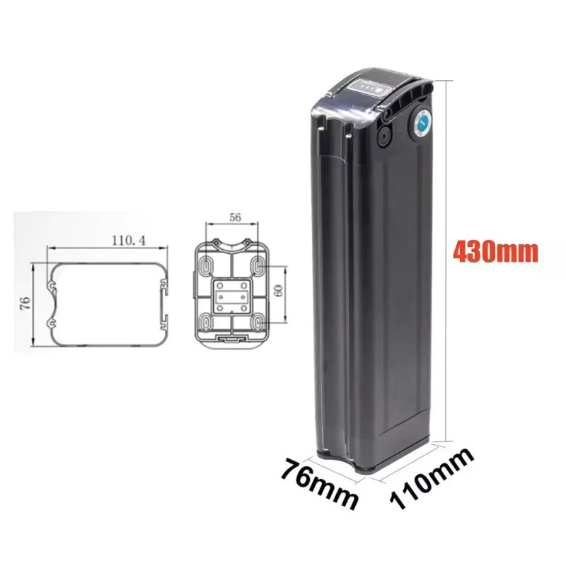 Aleaivy Silver Fish Li-Ion Akku 48V 15Ah 20Ah für BURCHDA R8S Pro und JINGHMA R8 Pro+ inklusive 54,6V 2A Ladegerät, Schwarz - Bild 2