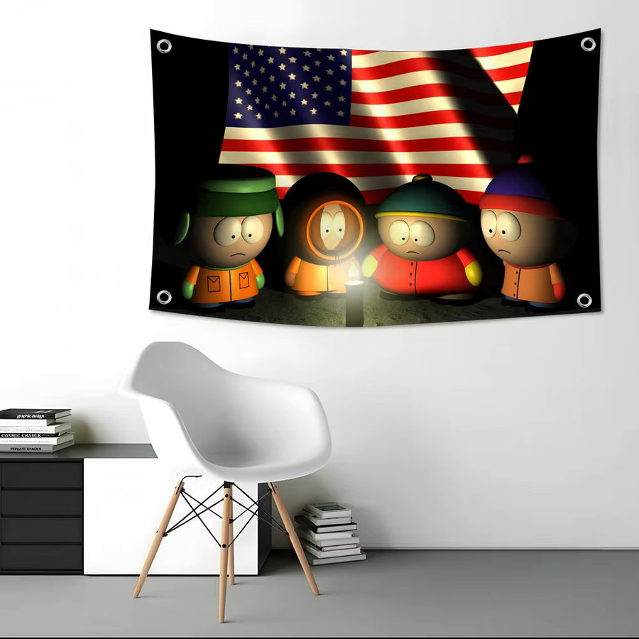 Hot South Dekoflagge mit Tiermotiven in Schwarz und Multicolour, rechteckige Textilflagge für Garten, Camping oder Wanddekoration, B: 70 cm, H: 50 cm - Bild 2