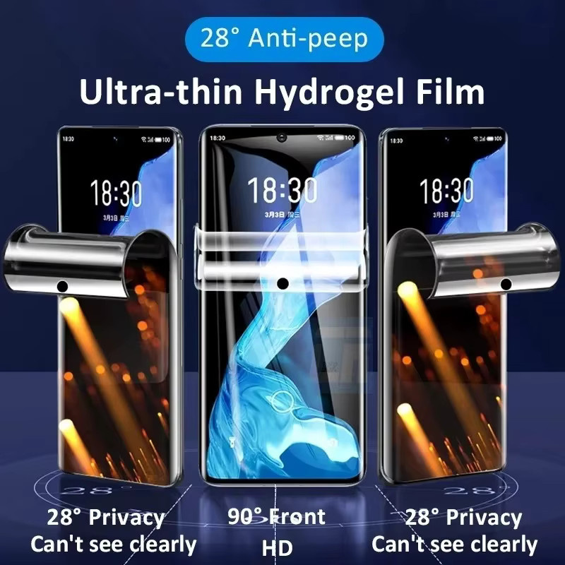 3er-Pack Xiaomi Redmi Note 13 Pro Plus 4G, Redmi Note 13 Pro 5G und Redmi Note 13 Hydrogel Privacy Schutzfolgen Transparent - Bild 3