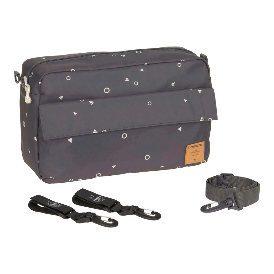 Lässig Organizer Bag Messenger Crossbody für Kinderwagen und Buggy, Grau, B/H/T: 32 x 20 x 10 cm - Bild 2