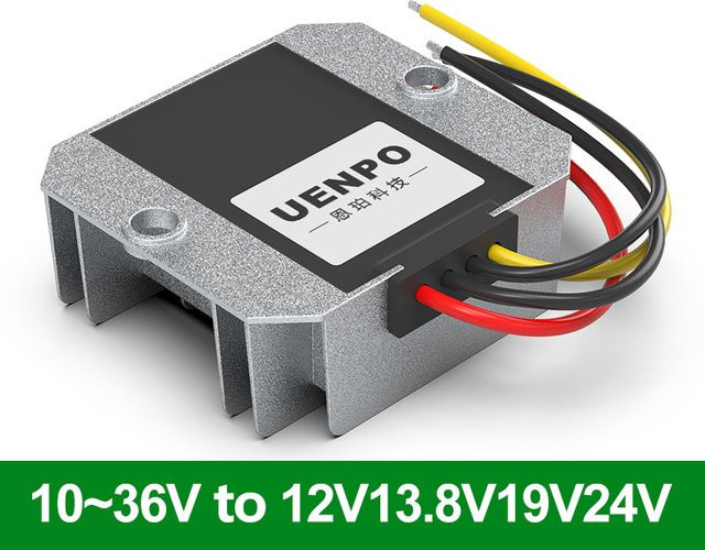 UENPO DC-DC Spannungsregler Automatisches Spannungsregelungsmodul 10-36V zu 12V 13,8V 19V 24V in Silber - Bild 1