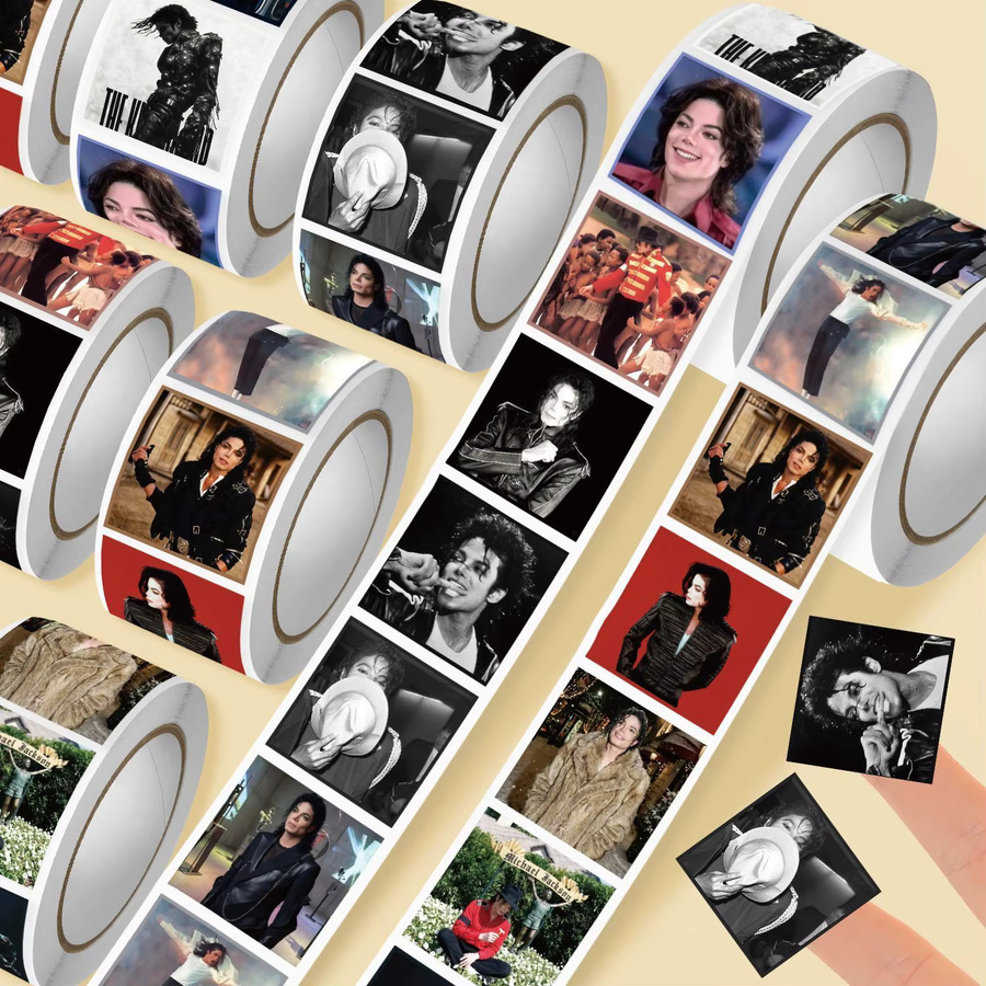 500 Michael Jackson Filmaufkleber in Multicolour mit 14 verschiedenen Designs zum Dekorieren von Desktop-Artikeln - Bild 3
