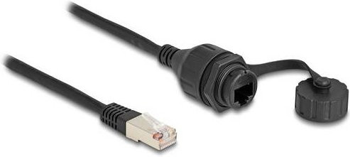 Delock 87893 RJ50 Patchkabel F/UTP Ethernet/LAN Schwarz, Länge: 0,20 m - Bild 1