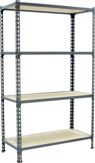 PROREGAL Schwerlastregal Mid Muli mit 4 verstellbaren Fachböden, Farbe Grau/Silber, H x B x T: 150 x 110 x 50 cm - Bild 1