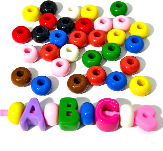 Radperlen, 16 mm, rot grün blau rosa, Unisex - Bild 1