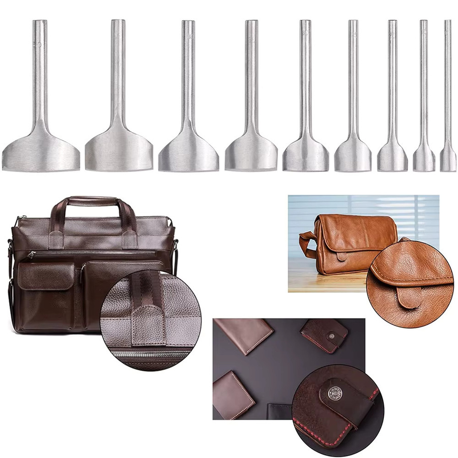 QJH Halbrunder Locher und bogenförmiger Lederkantenschneider in Silber für DIY-Lederhandwerk wie Riemen, Gürtel, Geldbörsen und Taschen - Bild 3