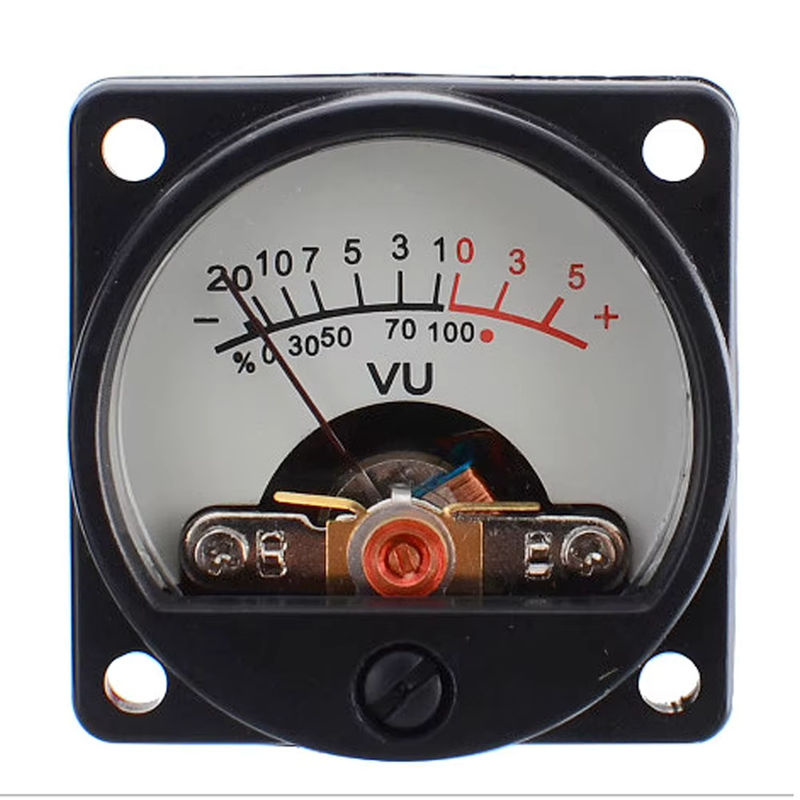 APWIKOGER 500UA Panel VU Meter mit warmem Backlight für Audio Level Recording in Schwarz - Bild 2