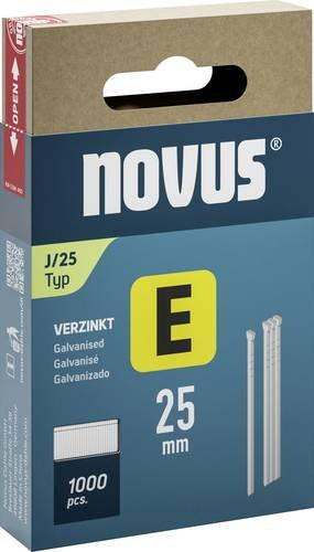 Novus Tools Tackernägel Typ J, verzinkt, Farbe: Silber, Länge: 25 mm, 1000 Stück - Bild 1