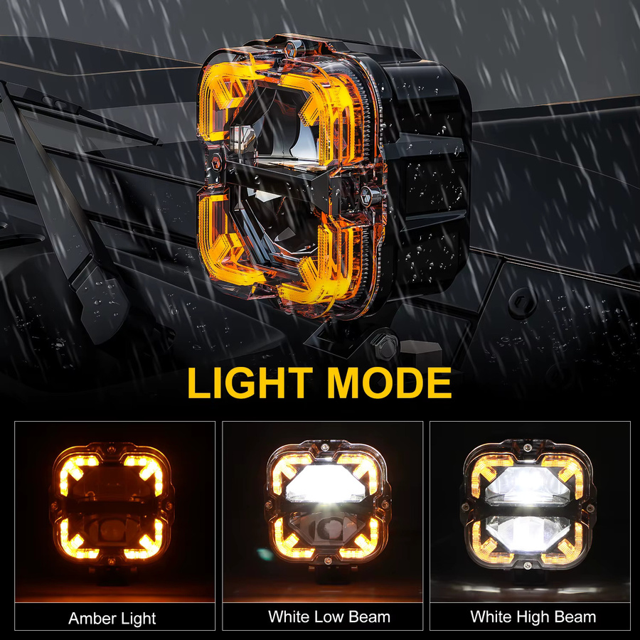 LOYO LED-Arbeitsleuchte für Jeep JK JL Truck Offroad 4x4 SUV ATV 12V in Schwarz - Bild 3