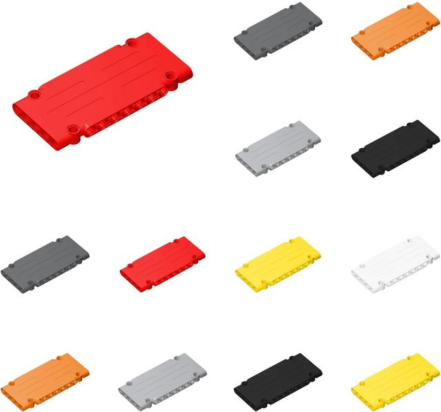 Alibricks 10er Set High-Tech Montierbare Panel Bausteine 64782 in Orange aus Kunststoff - Bild 1