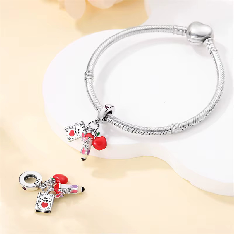 Pandach Charms, 925 Silber, Skizzenbrett Gitarre Musiker Zahnarzt, Unisex - Bild 1