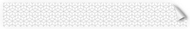 Myspotti Küchenrückwandfolie Hexagon in Weiß mit Fliesenoptik, B: 450 cm, H: 60 cm - Bild 1
