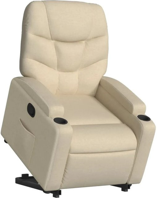 vidaXL Relaxsessel mit Aufstehhilfe für Senioren in Creme aus Stoff Modell 14 - Bild 1