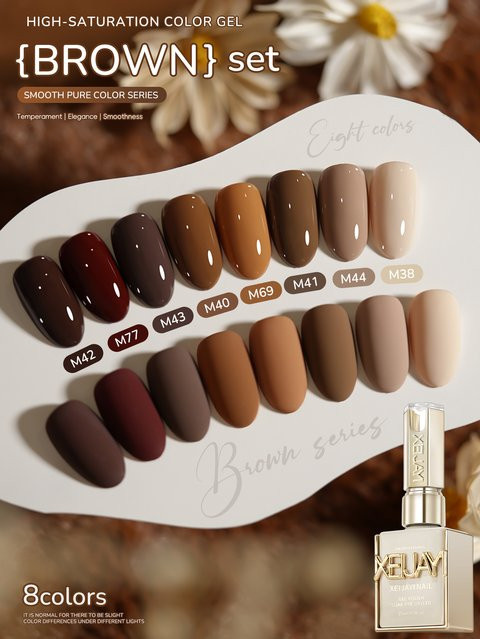 XEIJAYI Gel-Nagellack Brown, Glänzend, 15 ml - Bild 1