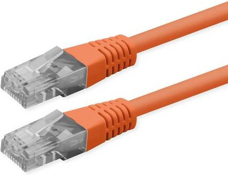 Roline Patchkabel Cat.6 (Class E) UTP Ethernet LAN Kabel PoE, orange, Länge: 5 m - Bild 1