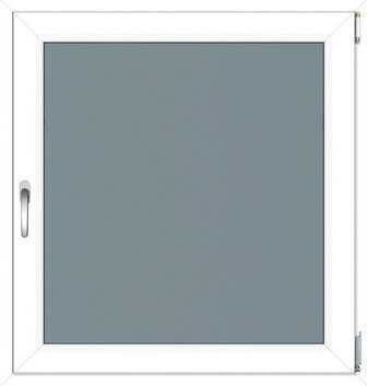 RORO Kunststoff-Fenster KOMFORT B70 in Weiss mit Klarglas, B: 90 cm, H: 95 cm - Bild 1