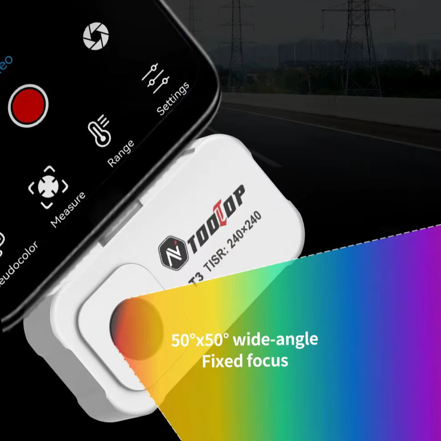 TOOLTOP T3 Infrarot-Wärmebildkamera für Android, 25-Hz-Smartphone-Therm-Imager in Weiß - Bild 4
