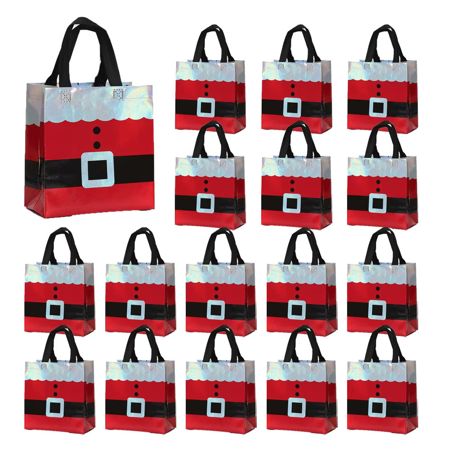 Weihnachts-Geschenkverpackungsbeutel aus Kunststoff in Rot für Geburtstage, Jubiläen und Weihnachten - Bild 4
