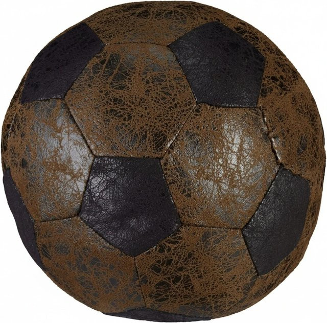 Relaxdays Türstopper Fußball aus Polyester in Braun, Durchmesser: 20 cm, Gewicht: 1,5 kg - Bild 1