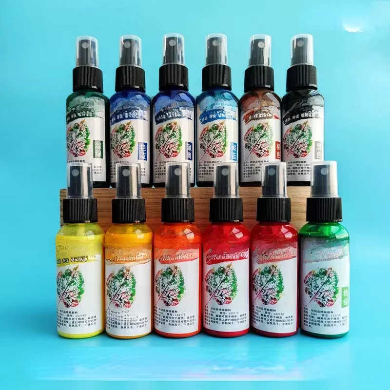 Textil Spray Set mit 12 Farben für kreative DIY-Projekte, 12 x 50 ml - Bild 3