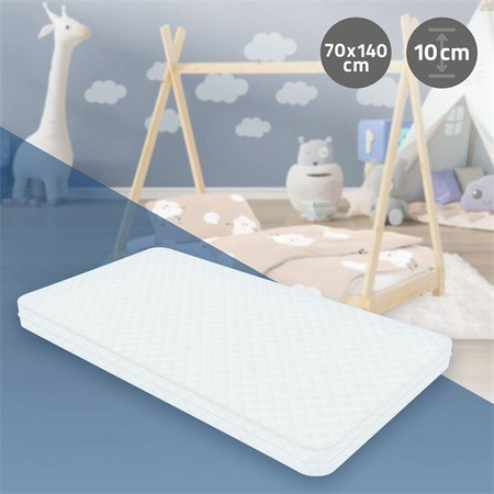 ML-Design Kindermatratze aus Kaltschaum und Polyester in Weiß, B/T/H: 70 x 140 x 11 cm