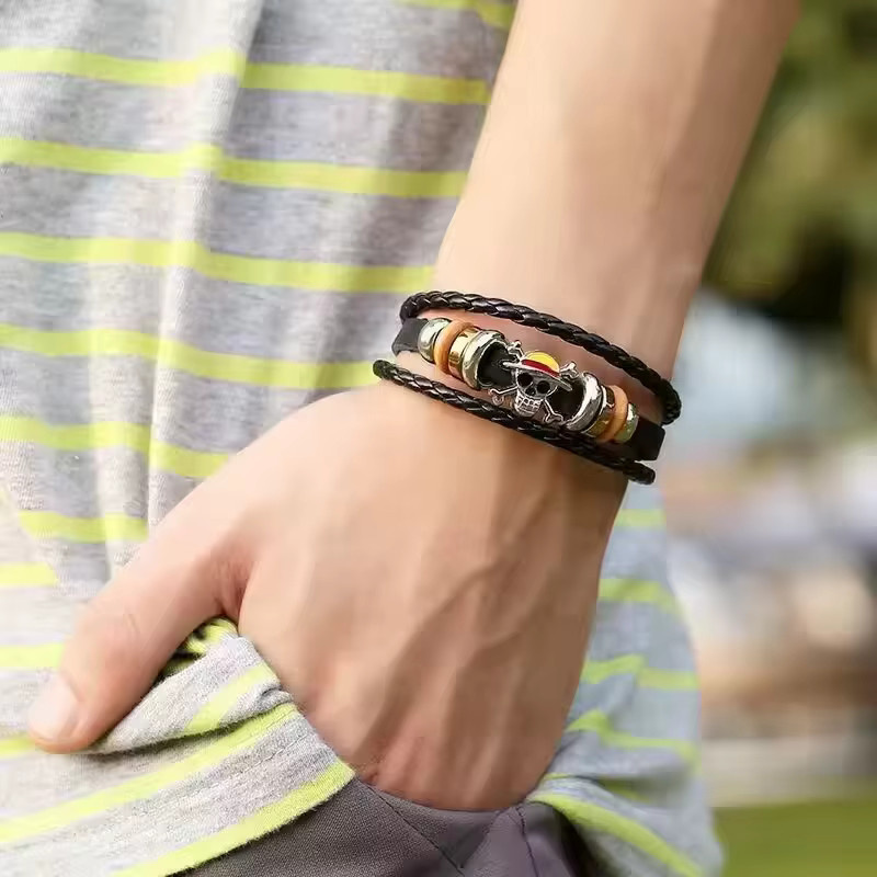 Bandai Lederarmband, Schwarz, Unisex - Bild 3