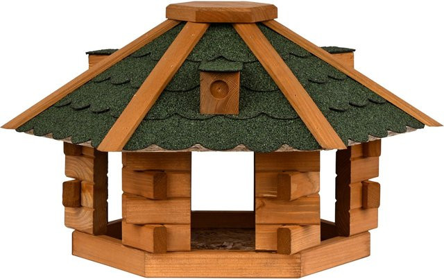 dobar Vogelhaus Blockhaus 6-eck mit Bitumendach in Grün - Bild 1