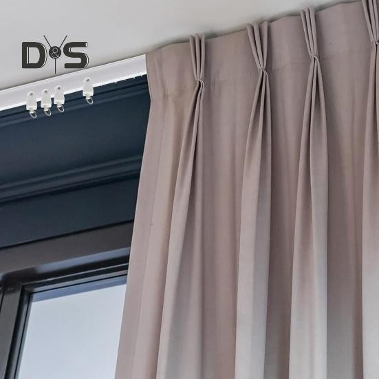 HOW-E Vorhangschienensystem für Deckenmontage, biegsam und glatt, weiß, Länge: 5 m - Bild 4