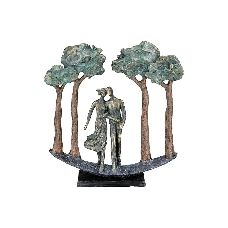 Gilde Skulptur Under Trees in Bronze, Antik, B/H: 30 x 29 cm - Bild 2