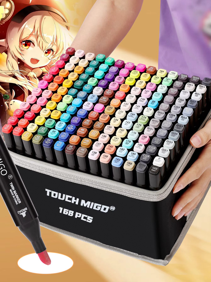 Kolorowys Alkoholmarker mit Doppelspitzen in Multicolor für Illustrationen und Skizzen - Bild 6