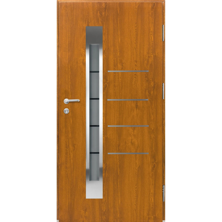 Splendoor Thermospace Haustür Berlin Prime in Golden Oak mit Glaseinsatz, Farbe Braun/Gold, B: 100 cm, H: 210 cm, Rechtsgang - Bild 2