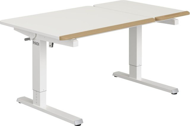 Schreibtisch Paidi Teenio 130 GT in Eiche massiv, höhenverstellbar und mit neigbarer Tischplatte, B/T/H: 130 x 79 x 75 cm - Bild 1