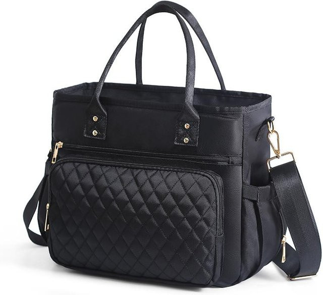 Isolierte Lunchtasche von Super Six mit verstellbarem Schultergurt für Damen und Herren, wiederverwendbare Wickeltasche und Reiseaufbewahrung, Farben: Schwarz, Pink, Lila - Bild 1