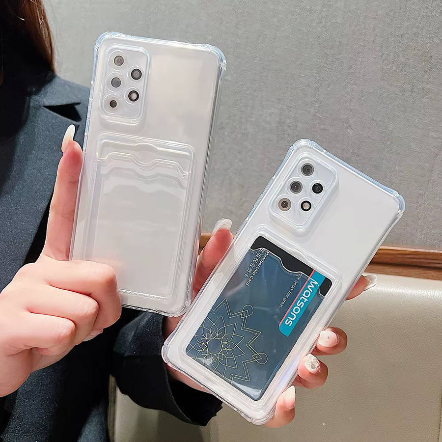 Transparente Handyhülle mit Kartenfach für Xiaomi Redmi Note und Poco Modelle - Bild 2