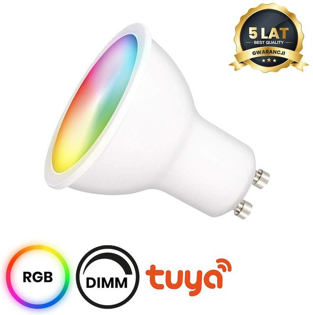 EKO-LIGHT Smart WLAN LED-Birne GU10 5W RGB+CCT dimmbar mit Tuya App-Steuerung - Bild 1