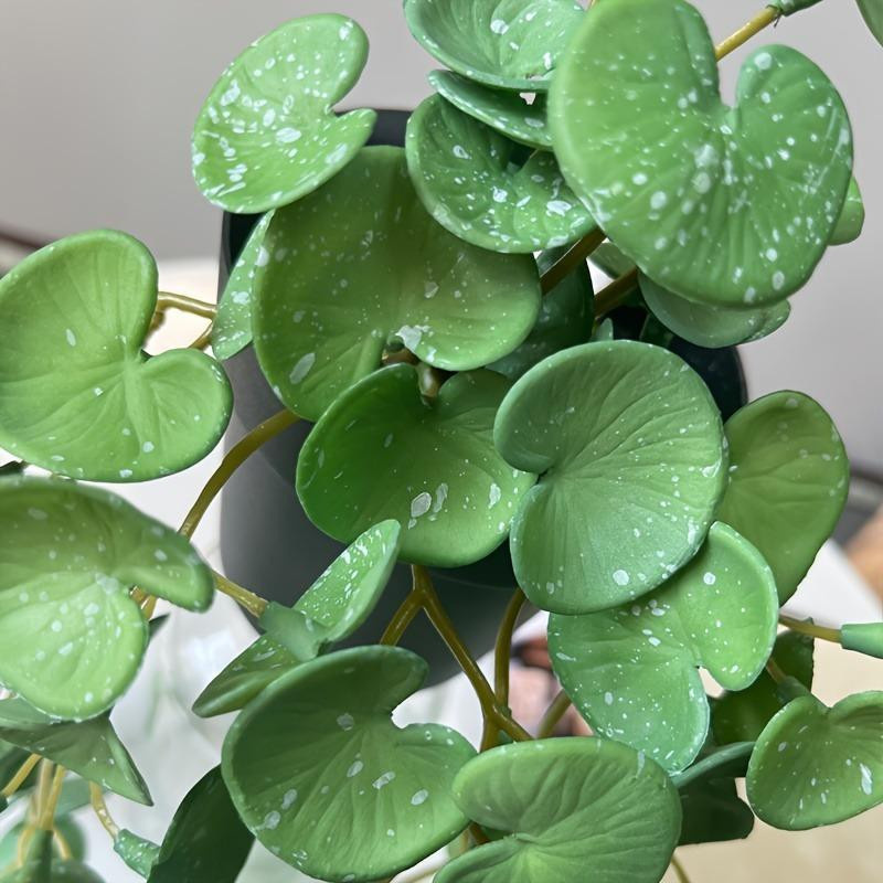 Künstliche Pflanze Mini-Bouquet Kupfermünzgras in Grün und Weiß aus PVC als Wandbehang für dein Heim, Büro oder die Gartendekoration - Bild 2