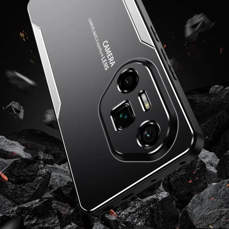 Schutzhülle aus Aluminiumlegierung für Honor 200 Lite 300 400 500 Smart Ultra Pro in Schwarz mit mattem Finish - Bild 2
