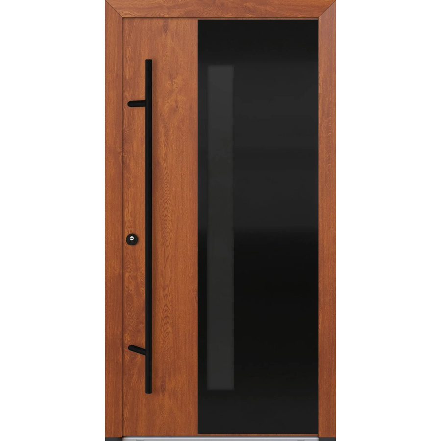 FM Türen Innentür AS68 Modell 66 Goldene Eiche, Links, inklusive Beschläge Set aus Stahl, B: 110 cm, H: 210 cm - Bild 2