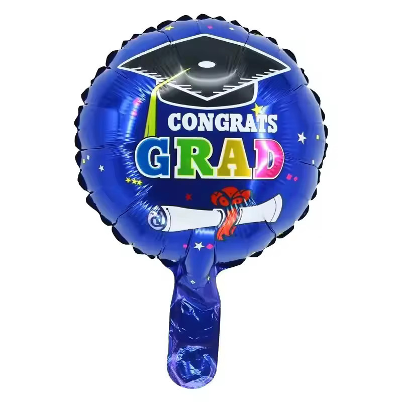 50 Stück Happy Graduation Aluminiumfolienballons in Multicolour für die Abschlussfeier 2026, Durchmesser: 25,4 cm - Bild 2