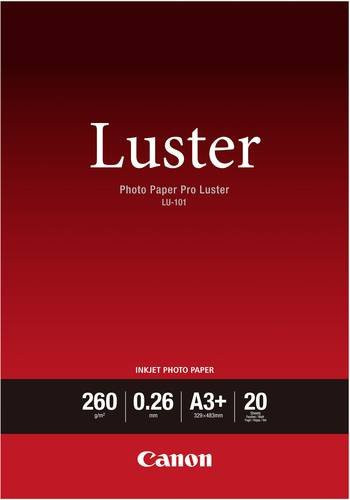Canon Photo Paper Pro Luster LU-101 Fotopapier DIN A3+, 260 g/m², 20 Blatt, Seidenglänzend - Bild 1