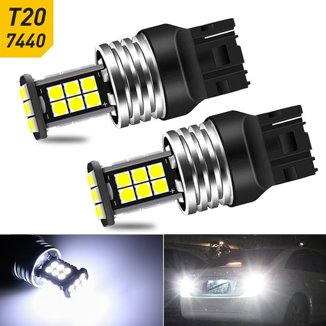 Neallor LED Canbus Rückfahrlicht Set in Weiß, 2 Stück T20 W21W WY21W 7440 7440NA 7505 DC 12V DRL Backup Lampe - Bild 1