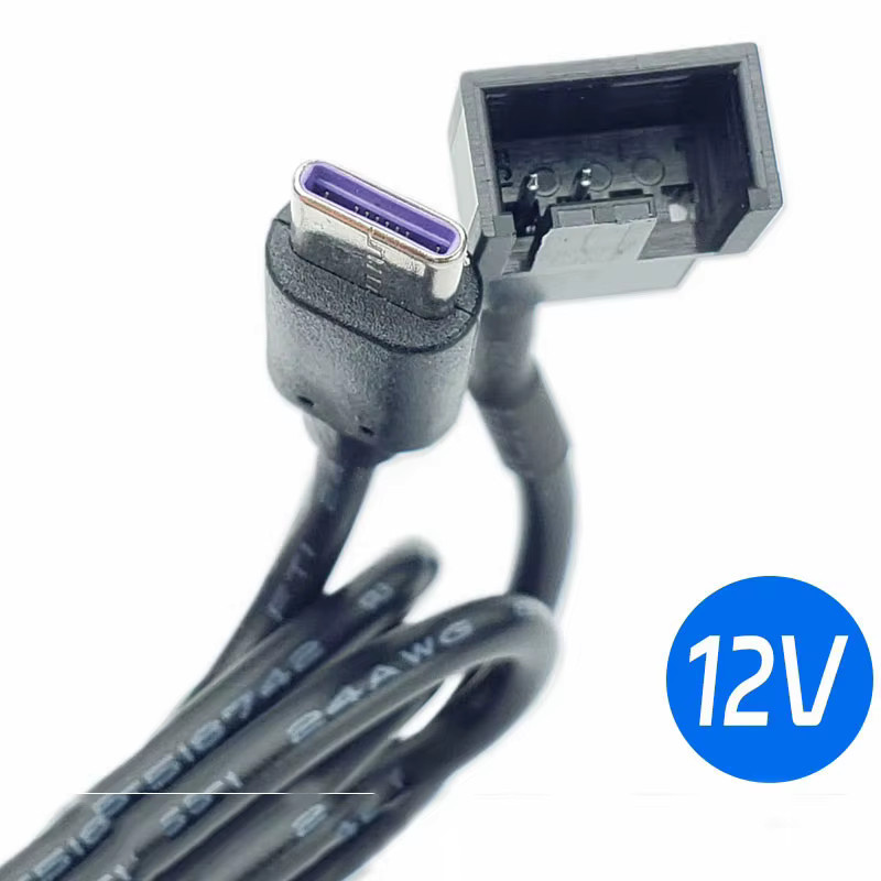 Angitu USB Typ C auf CPU 4Pin/3Pin Computer Lüfter Adapterkabel in Schwarz - Bild 2