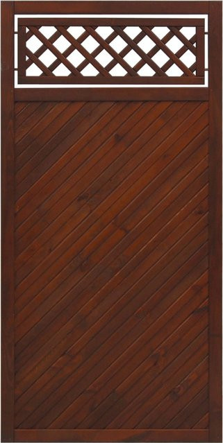Sichtschutzzaun Toulon von Andrewex aus Leimholz in Braun, Höhe: 180 cm, Breite: 90 cm - Bild 1