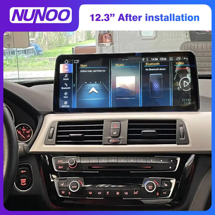 Nunoo Android 14 E90 CarPlay Autoradio mit GPS und WIFI für BMW 3er Serie E90 E91 E92 E93 (2005-2012), Schwarz - Bild 3