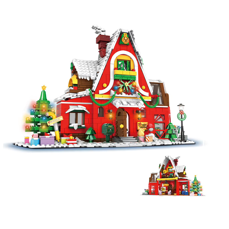 DBPALY Weihnachten Haus Modell, Bausteine, Kunststoff, Bunt / Mehrfarbig - Bild 4