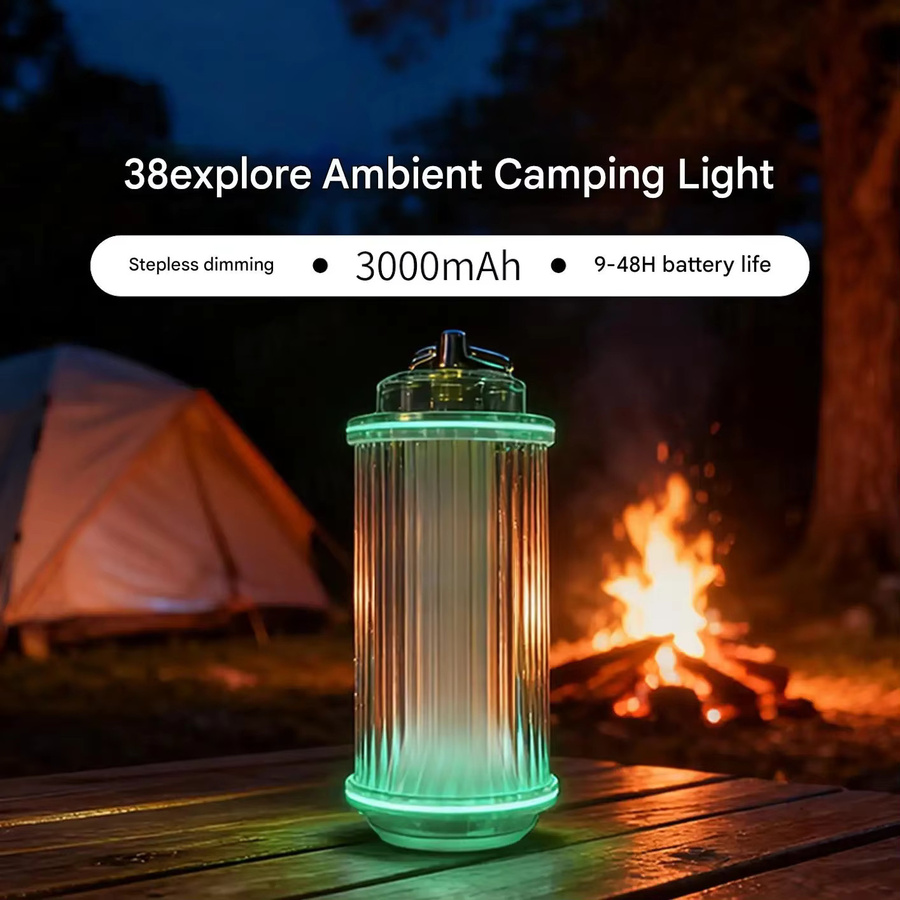 BRS Wiederaufladbare LED Campinglaterne mit 3000mAh Akku für Outdoor und Zelt - Bild 3
